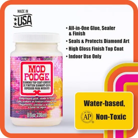 Mod Podge&reg; Diamond Top Coat Sealer, 8oz. {1}