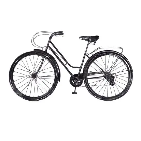 Red Rustic Metal Bicycle Wall Accent {6}