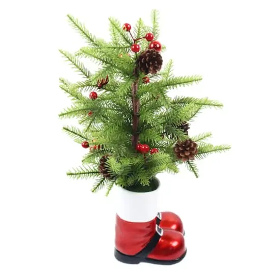 23" Christmas Tree in Santa Boot Pot Tabletop D&eacute;cor by Ashland&reg; {3}
