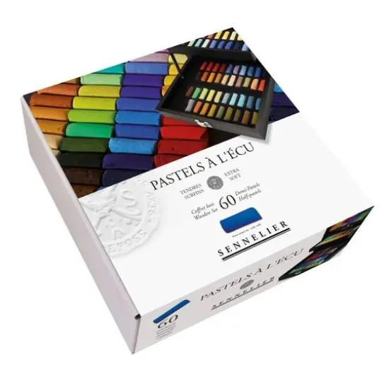 Sennelier Extra-Soft 60 Color Pastel Half Stick Wooden Box Set {1}