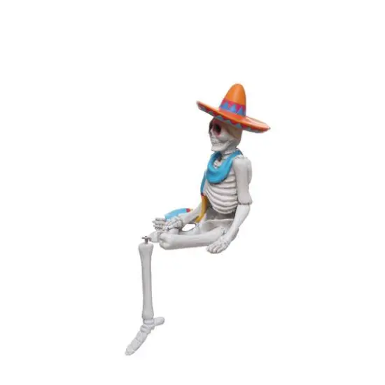 9" Day of the Dead Sitting Skeleton with Sombrero Tabletop D&eacute;cor by Ashland&reg; {3}