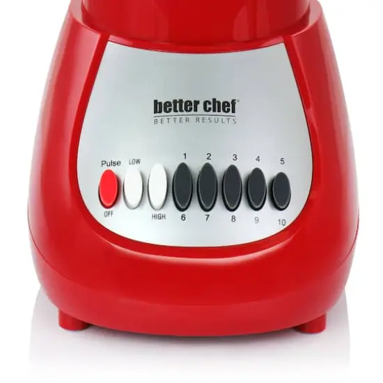 Better Chef Red 50oz. 10-Speed 350-Watt Plastic Jar Blender {8}