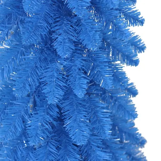 4ft. Pre-Lit Blue Artificial Alpine Pencil Tree, Clear Lights {6}