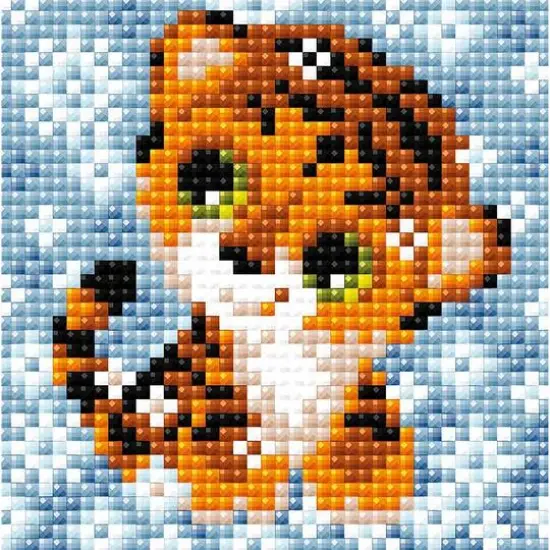 RIOLIS Diamond Snow Tiger Mosaic Kit, Square Diamonds {1}