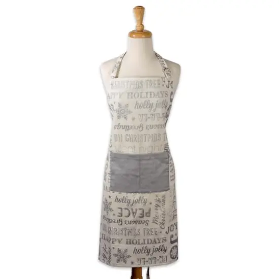 DII&reg; Silver Christmas Collage Chef Apron {4}
