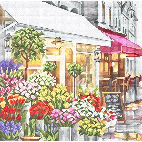 Letistitch Flower Shop Counted Cross Stitch Kit {1}