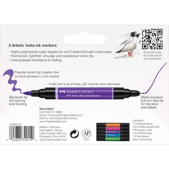 Faber-Castell&reg; Pitt Artist Pen&reg; Dual Markers Rich Tones {5}