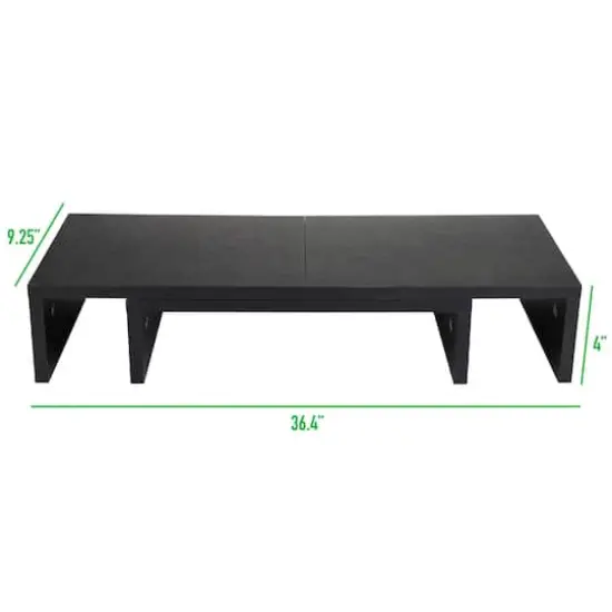 Mind Reader Black Adjustable 2 Tier Dual Monitor Riser {4}