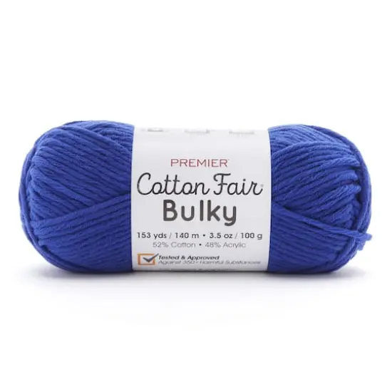 Premier&reg; Cotton Fair&reg; Bulky Solid Yarn Classic Blue {1}
