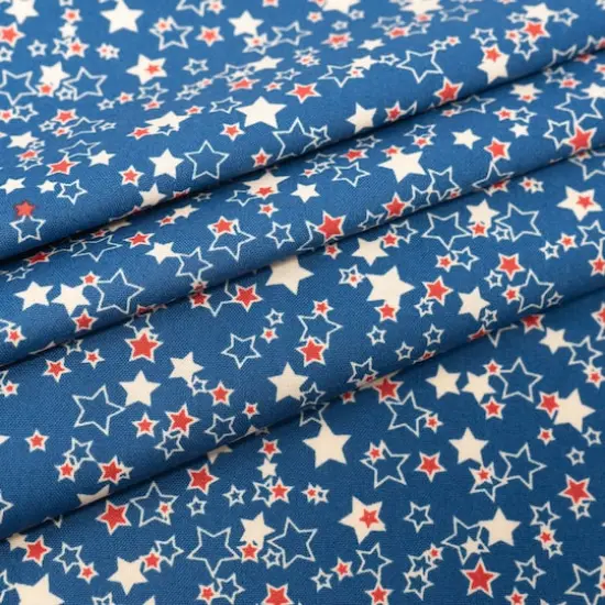SINGER Line Drawn Stars Cotton Fabric {3}