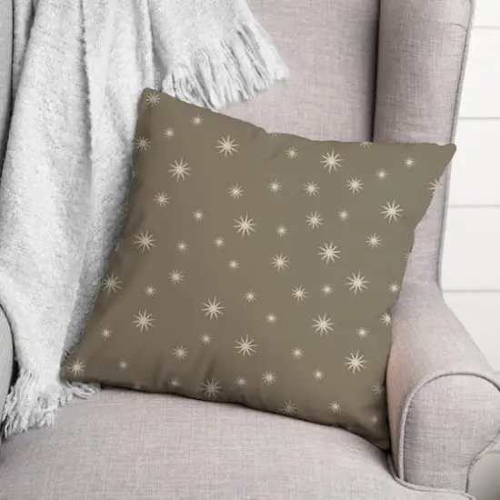 Gray Twinkle Throw Pillow {4}