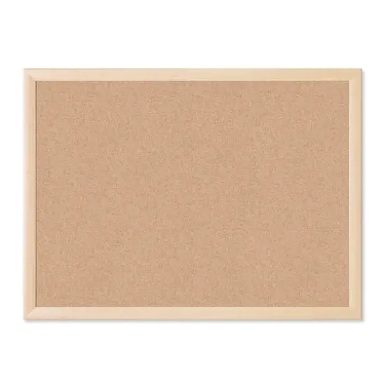 U Brands&trade; 24'' x 18'' Birch MDF Framed Cork Bulletin Board {1}