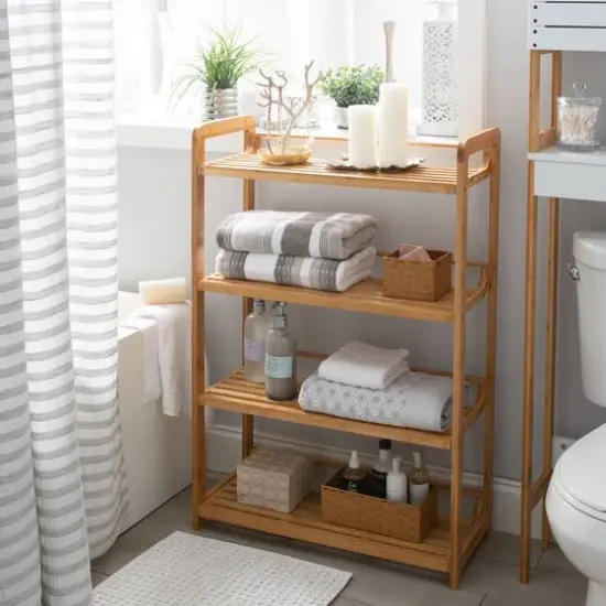 Organize It All Deluxe 4 Tier Bamboo Shelf {6}