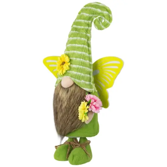 16" Green & Yellow Butterfly Gnome Spring Figurine {4}