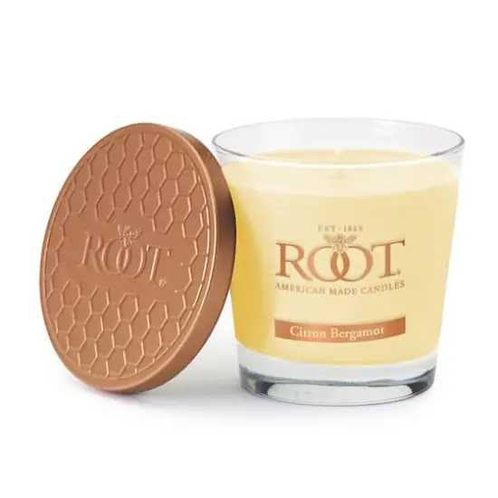 Root Candles 6.3oz. Small Scented Honeycomb Veriglass Jar Candle Citron and Bergamot {1}