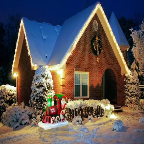 Mr. Christmas 6ft. Santa's Express Train Outdoor Lit Inflatable {3}