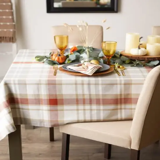 DII&reg; 104" Plaid Thanksgiving Cozy Picnic Tablecloth {5}