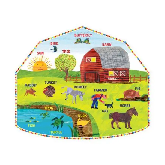 The World of Eric Carle Around the Farm 26 Pieces 2-Sided Floor Puzzle {4}