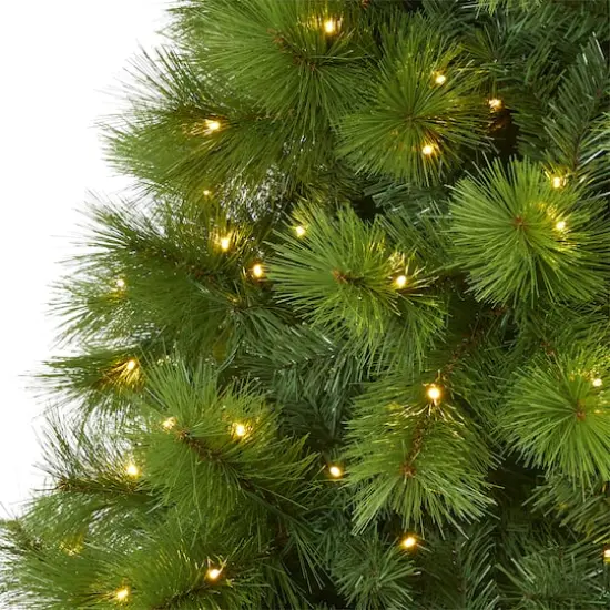 7.5ft. Pre-lit Green Scotch Pine Artificial Christmas Tree with Clear LED Lights {4}