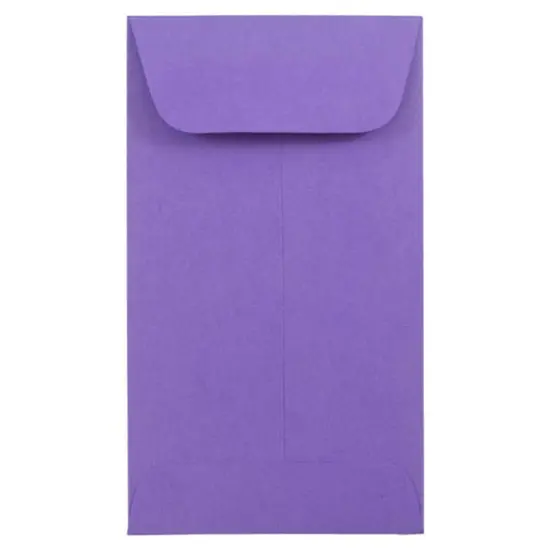 JAM Paper #6 Coin Business Colored Envelopes, 50ct. Violet Purple {1}