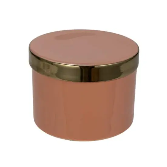 Hello Honey&reg; 3" Pink & Gold Enameled Metal Box with Shiny Interior {1}