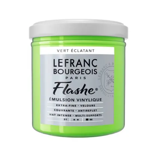 Lefranc & Bourgeois Flashe&reg; Matte Artist's Color, 125mL Bright Green {1}