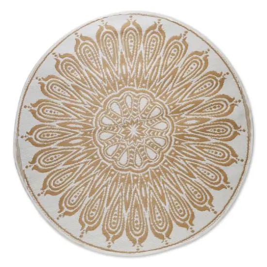 DII&reg; Round Sunflower Outdoor Rug, 5ft. Taupe {6}