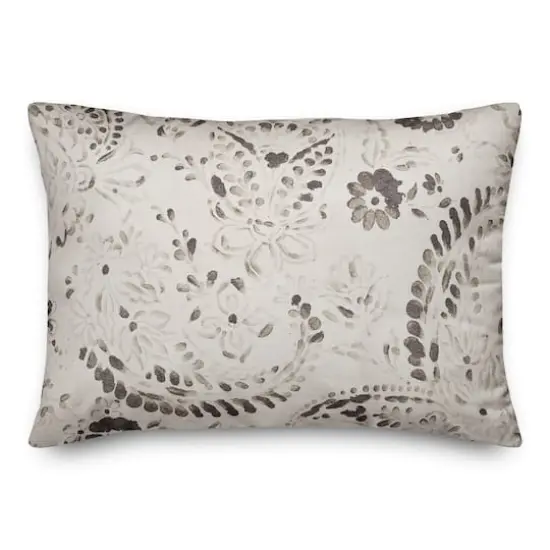 Vintage Paisley Throw Pillow {1}