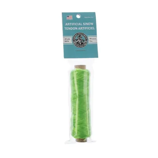 Gudebrod Artificial Sinew Bobbin, 20yd. Neon Green {1}
