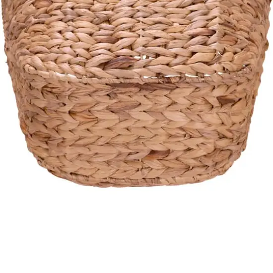 Household Essentials 17.5" Woven Natural Hyacinth Basket with Handles {11}