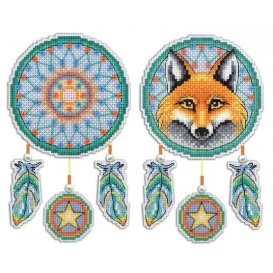MP Studia Fox Ornament Plastic Canvas Counted Cross Stitch Kit {1}