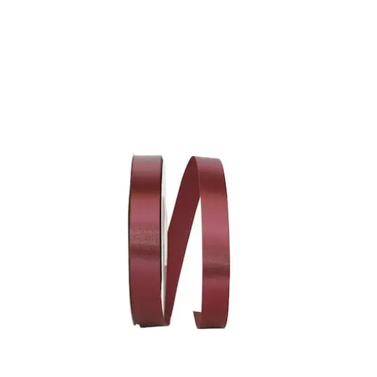 JAM Paper 7/8" x 100yd. Single Face Satin Allure Ribbon Burgundy {1}