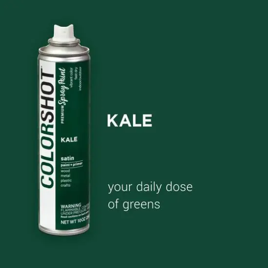 COLORSHOT&reg; Premium Satin Spray Paint Kale {4}