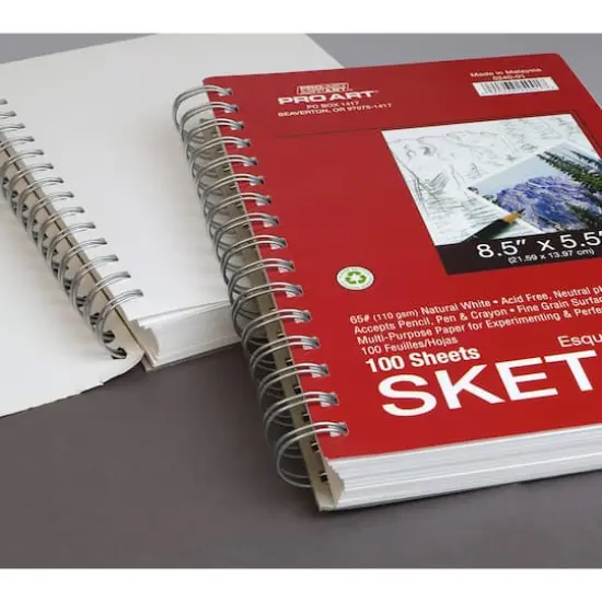 Pro Art&reg; Side Wired Sketch Pad, 8.5" x 5.5" {3}