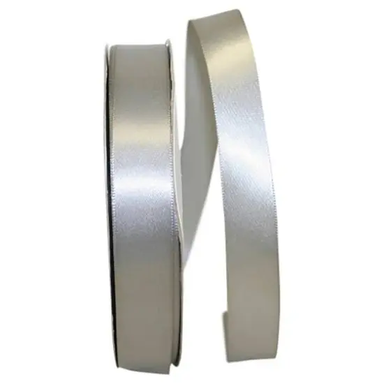 JAM Paper 7/8" x 100yd. Satin Single Face Ribbon Silver {1}