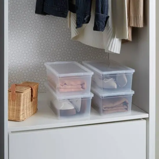 Simplify Clear Stackable Storage Bins with Lids, 6ct. {5}