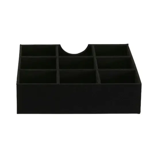 Household Essentials 9-Compartment Drawer Organizers, 2ct. Black {12}