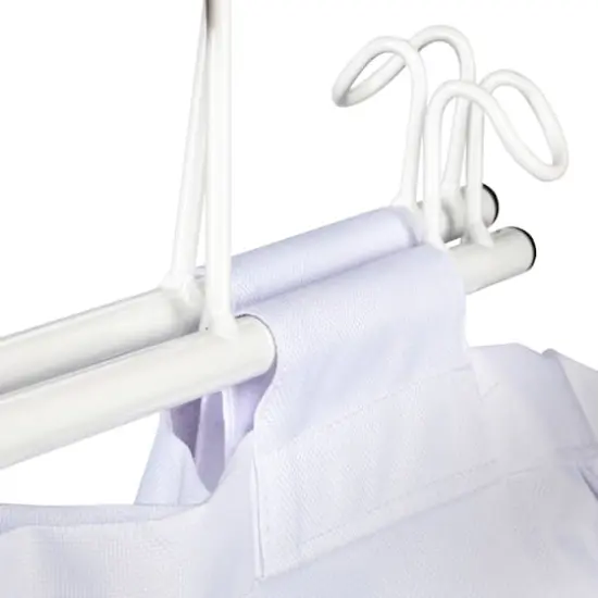 Household Essentials Rolling Laundry Hamper White {9}