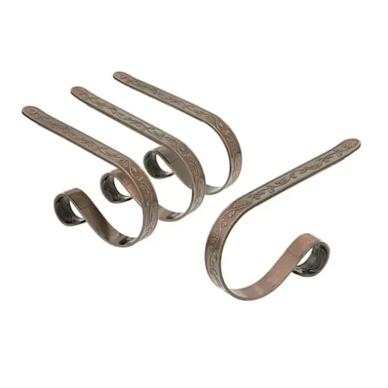 Original MantleClip&reg; Holly Embossed Oil-Rubbed Bronze Stocking Holders, 4ct. {1}