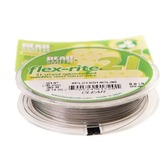 Flex-Rite&reg; 0.014" Clear 21 Strand Beading Wire {5}