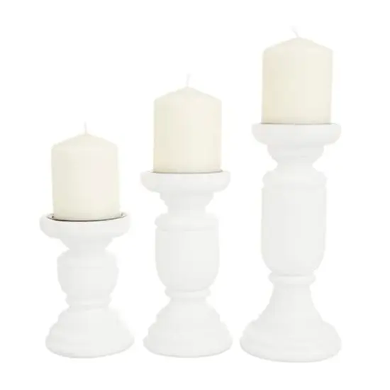 White French Country Candle Holder Set {4}