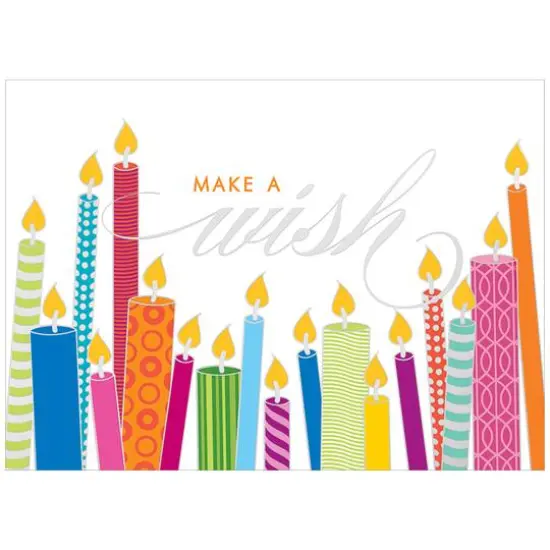 JAM Paper Make a Wish Blank Birthday Card Set {1}