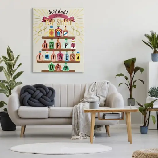 Stupell Industries Dad You're Top Shelf Phrase Canvas Wall Art {3}