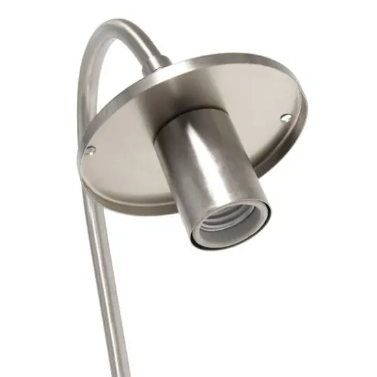 Lalia Home 20" Arched Metal Cage Table Lamp Brushed Nickel {7}