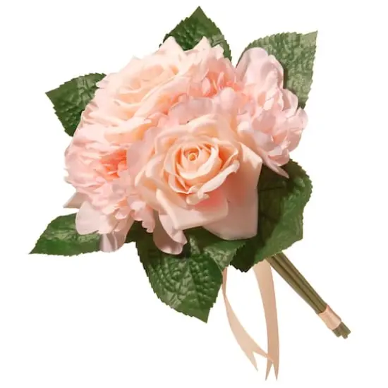 12" Peach Rose & Peony Bundle {1}