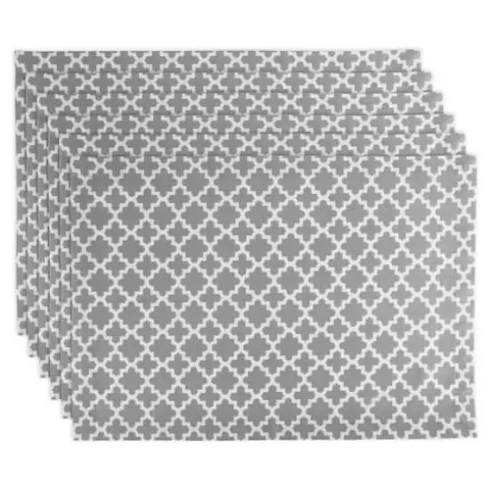 DII&reg; Gray Lattice Placemat Set, 6ct. {1}