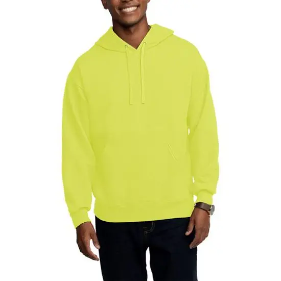 Fruit of the Loom Eversoft Fleece Pullover HoodieSafety Green {4}