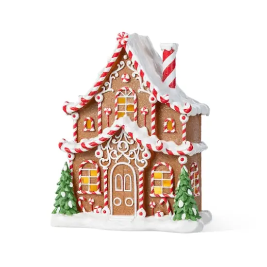Glitzhome&reg; 11.75" Christmas Lighted Resin Village Table Decor {1}