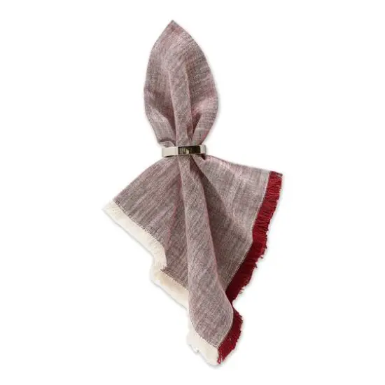 DII&reg; Redwood Tonal Fringe Cloth Dinner Napkins, 6ct. {6}