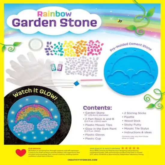 Creativity for Kids&reg; Rainbow Garden Stone {7}